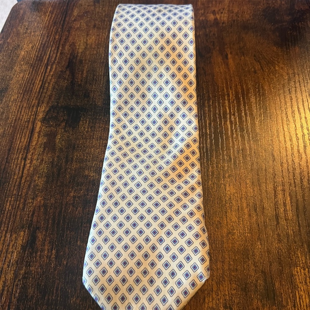 Elegant Blue and Gold Men's Tie Tie oakton LTD 100% silk tie